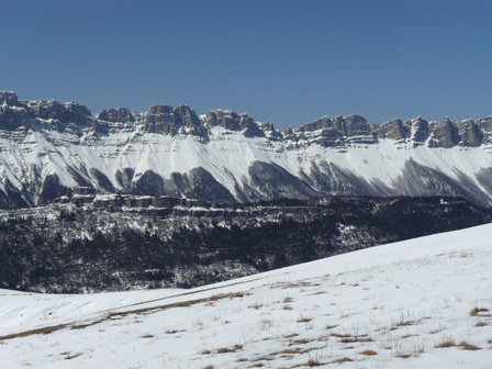 Vue sur la barrière du Vercors