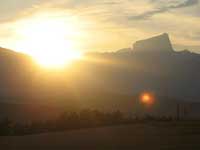Photo : Coucher de soleil sur le Mont Aiguille